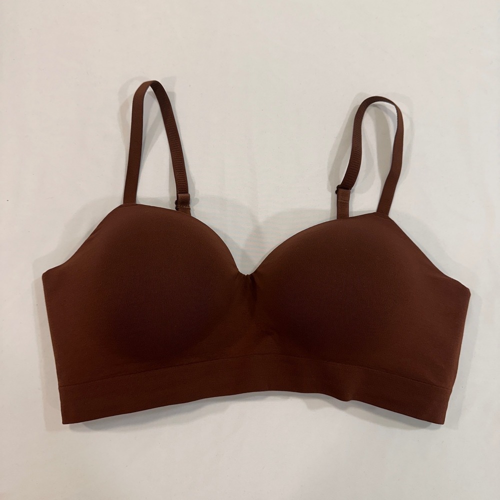 Truekind Daily Comfort Wireless Shaper Bra Women Size L Brown Seamless | Minimal